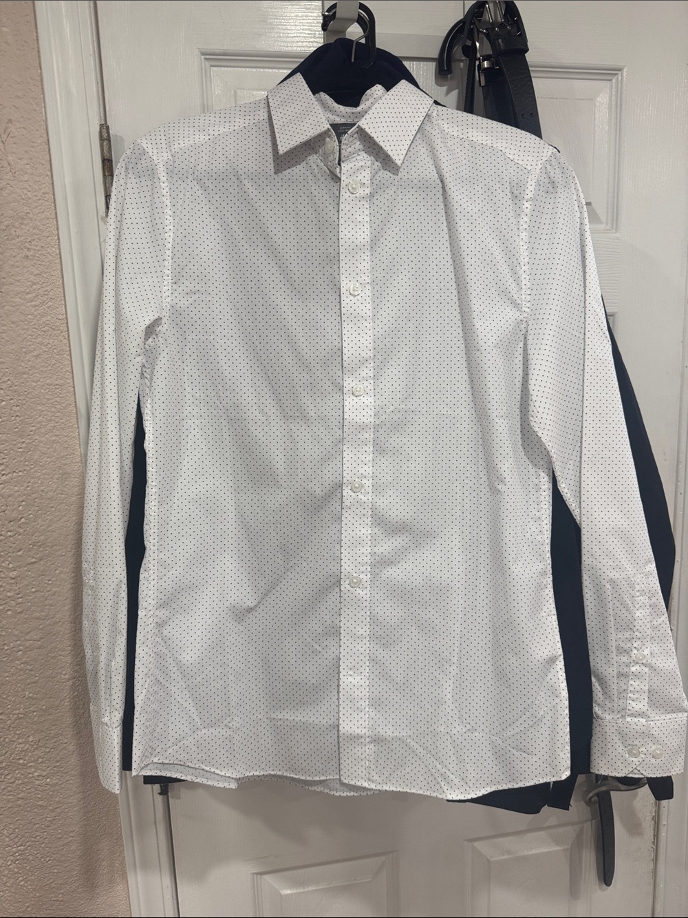 H&M Polka Dot Button Up Dress Shirt Size S